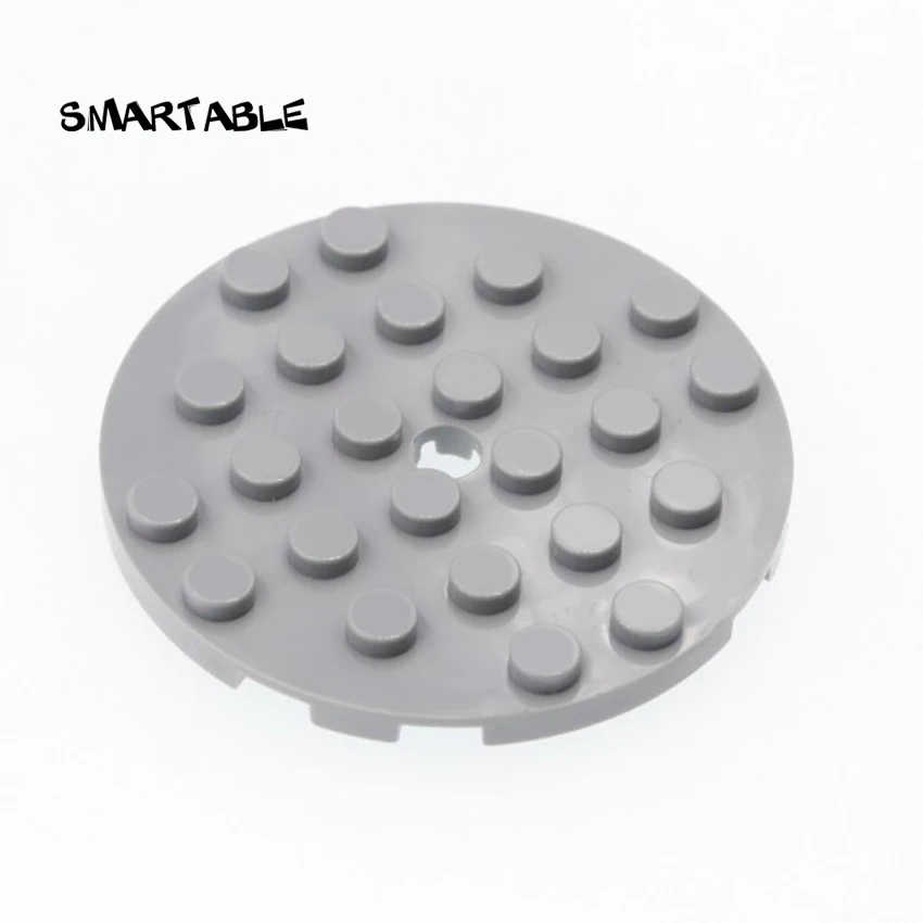 Smartable пластина Круглый 6x6 со штифтовым отверстием строительные блоки MOC части