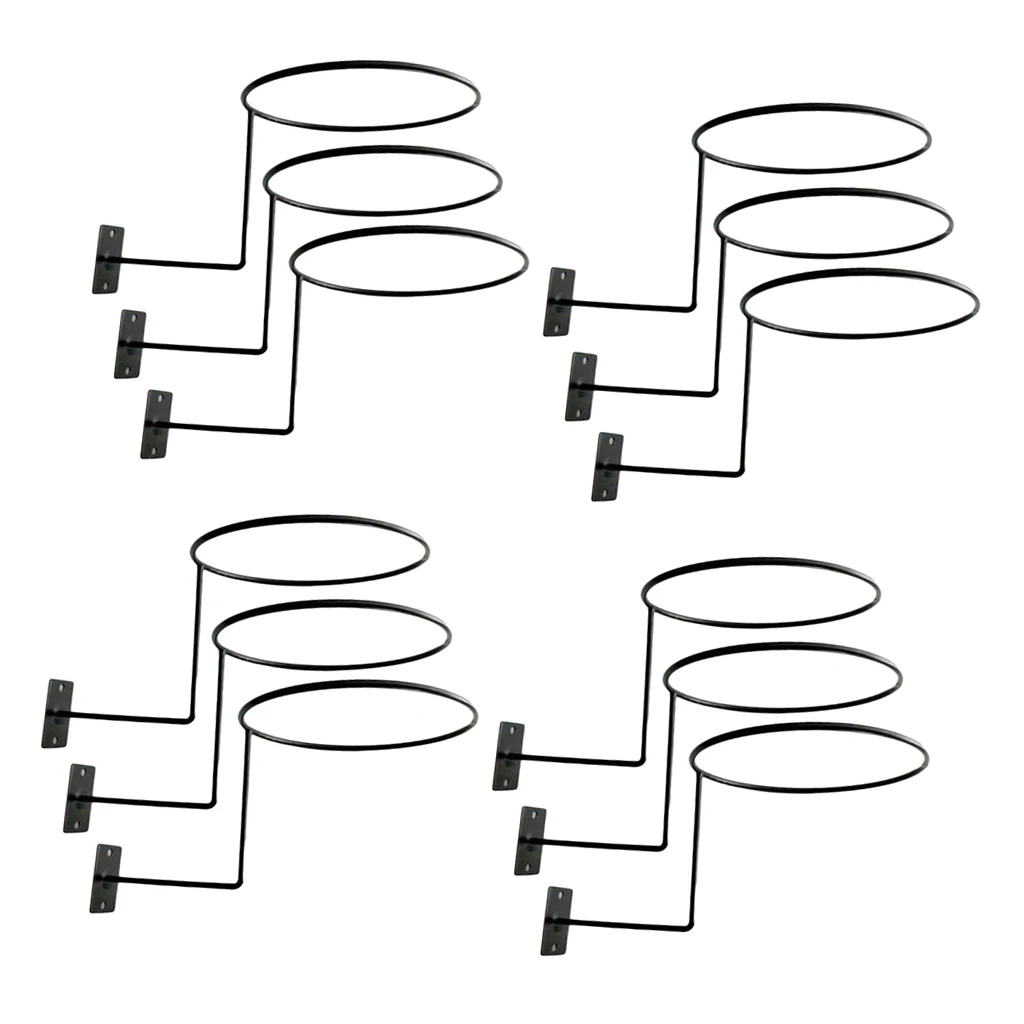 12 Pcs Wall Mount Metal Holder Rack Hanger Hook For Fisherman Hat Scarf