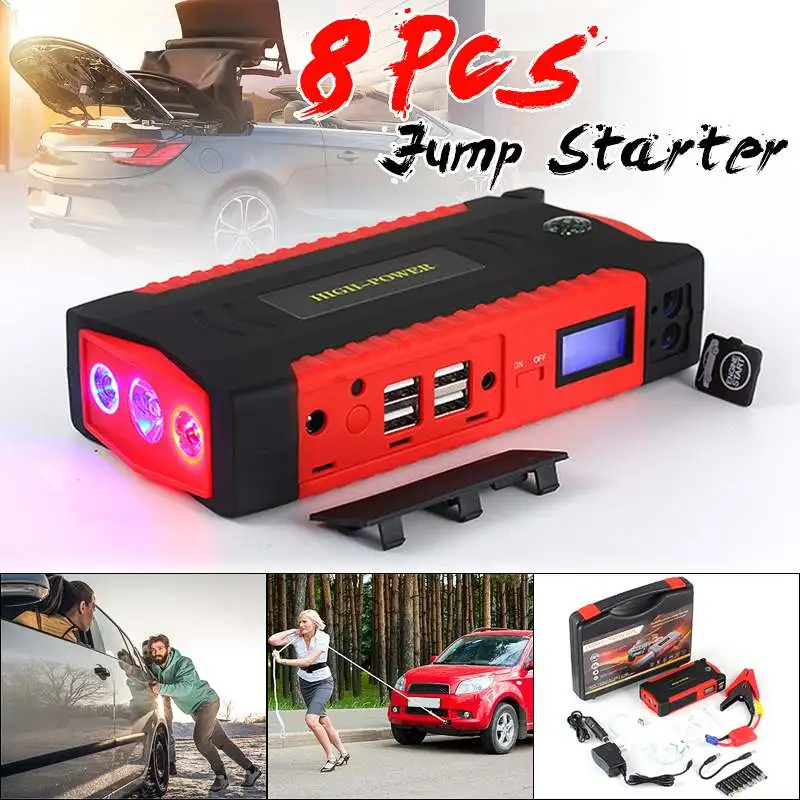 

82800mAh High Power Car Jump Starter 12V Portable Starting Device Power Bank LED Flashlight Car Charger For Car Battery