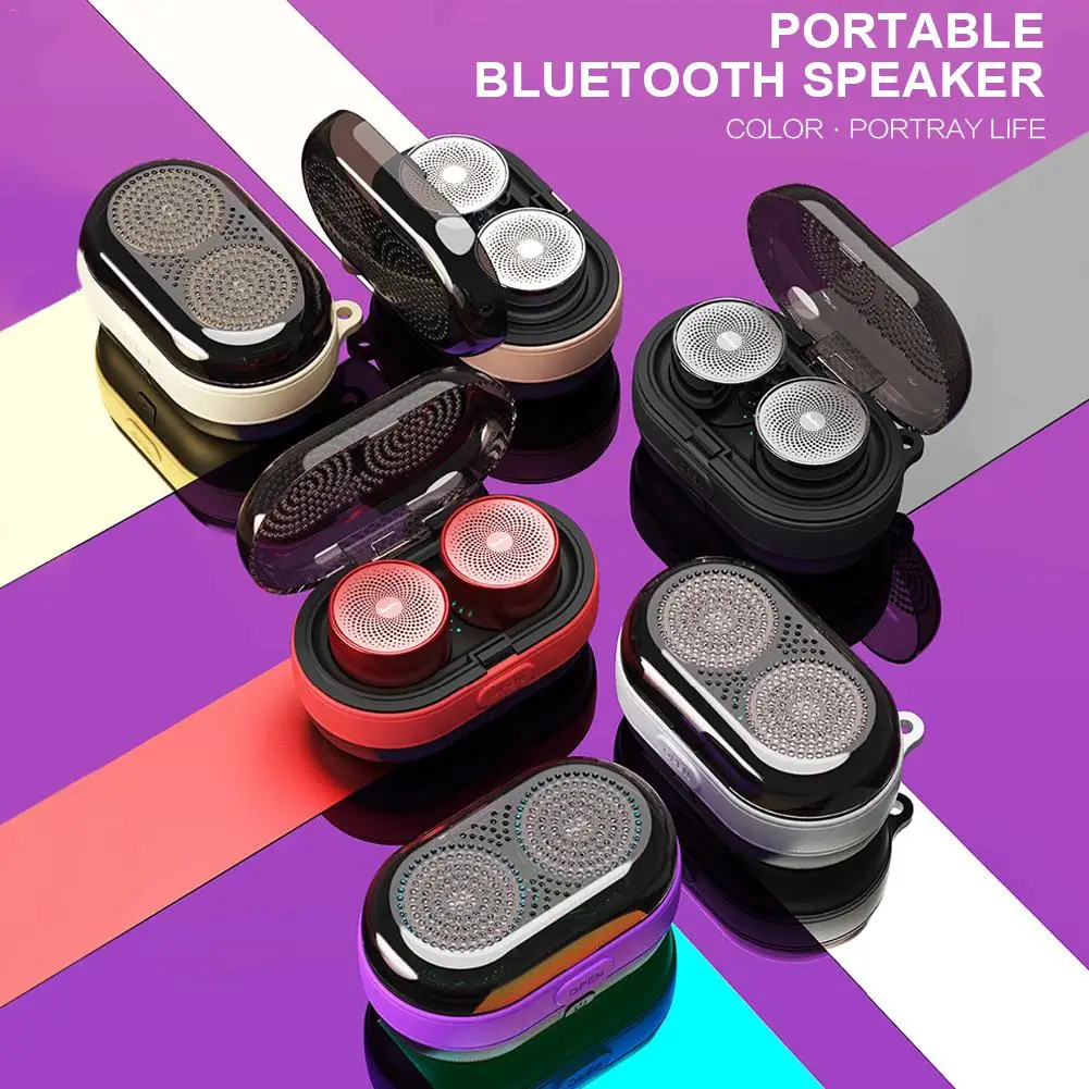 V17 TWS беспроводной динамик открытый мини Bluetooth 5,0 динамик тяжелый бас портативный стерео-динамик с зарядным устройством металлическая пряжка