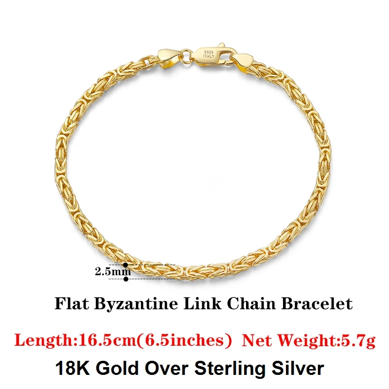 Harcourt Inc Hct 925 Canada/sterling Flat C-Link Bracelet /14K Gold Over  Silver | Vermeil/Florentine Finish/ Made in Italy - Yahoo Shopping