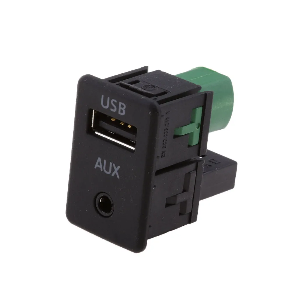 Car 2 in 1 USB AUX-In Input Adapter Cable Radio Player Interface for VW CC