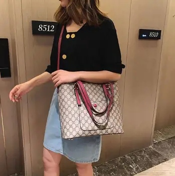 

2019 New High Sense Women's Bags Cosmopolitan Large Capacity Textual Fashion Printed Bags HandbagsAAA152