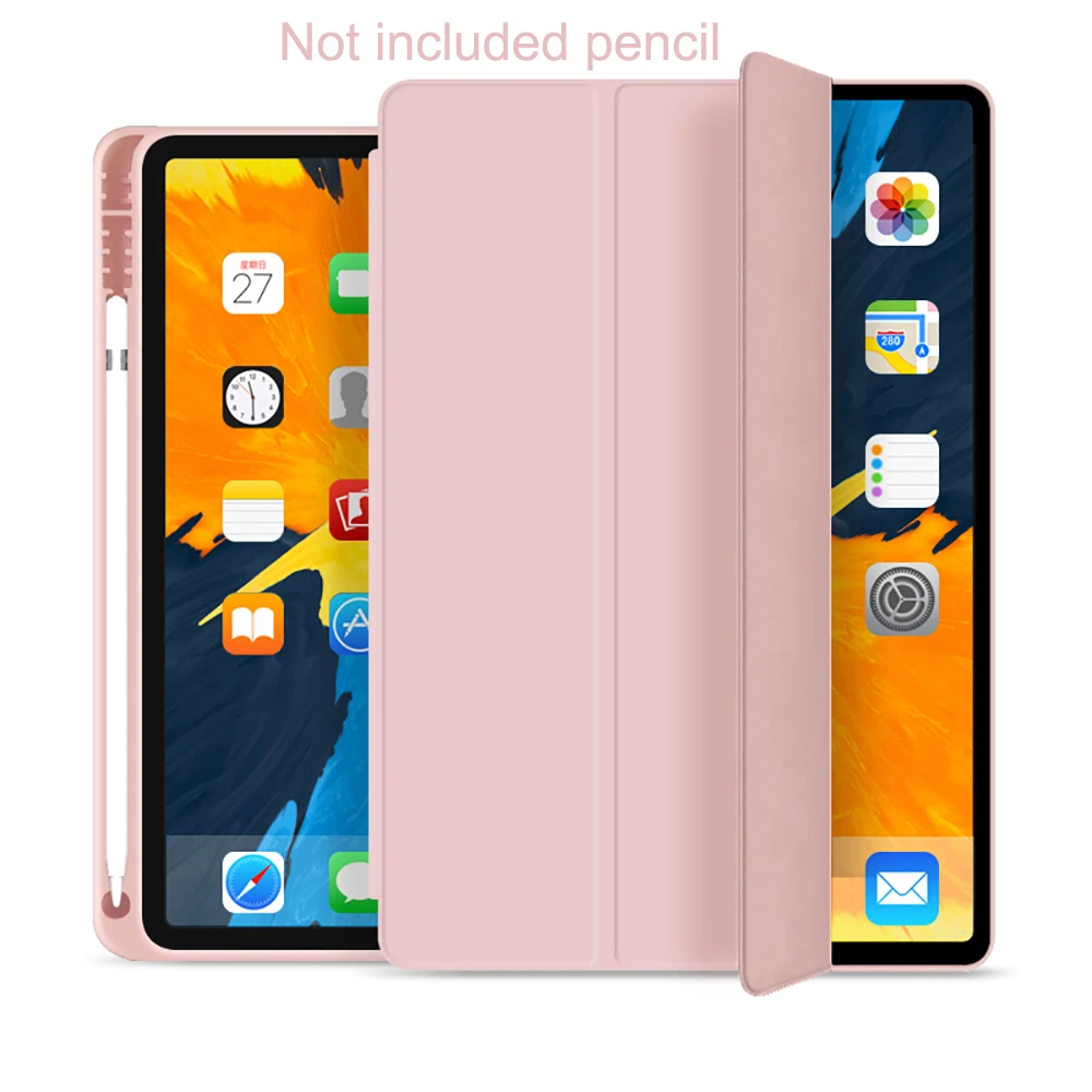 Pink Pink Case for iPad Pro 11 2020 Magnetic Stand PU Leather Protective for iPad Pro 112020 case