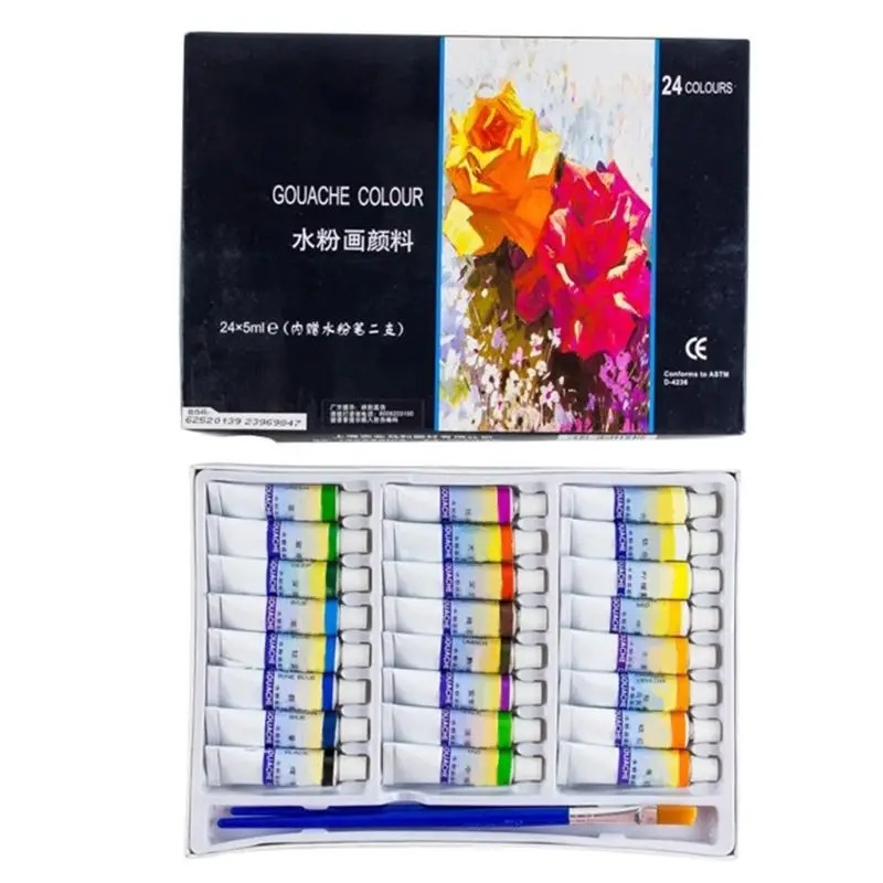 

12 Color Set of Art Watercolor Paint 5ml Tubes Rich Vivid Colors for Artists Students