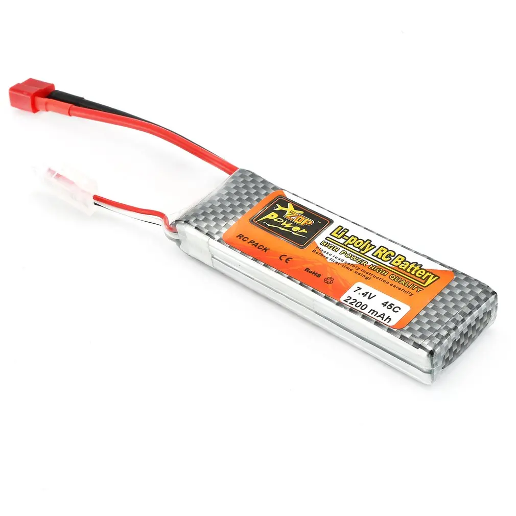 

ZOP Power 2200MAH 7.4V/11.1V 45C T /2S T plug Lipo Battery Rechargeable Battery for RC Racing Drone Aircraft Helicopter Car Boat