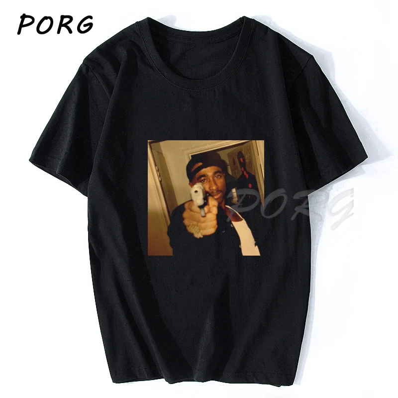 Модная футболка Tupac 2PAC R.I.P с коротким рукавом хлопковые топы принтом футболки
