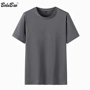 

BOLUBAO Brand Men's T-Shirt Summer New Casual Solid Color Hooded Men Jogging Tee Top Sports Breathable Male T Shirts