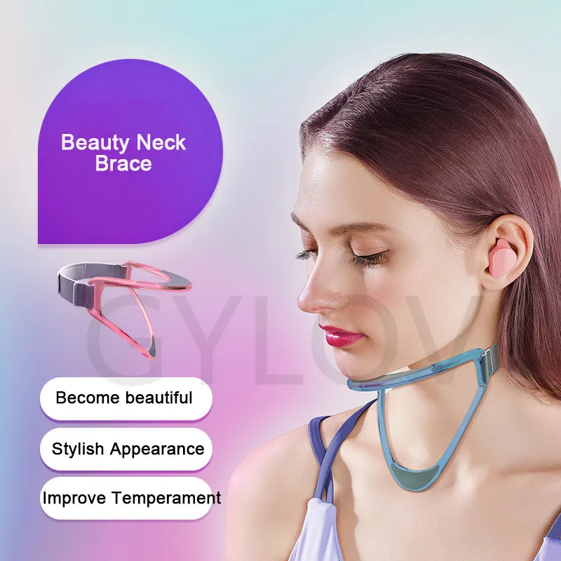 Fashion Cervical Neck Brace Adjustable Cervical Collar Ergonomic Posture Corrector Neck Support for Pain Relief Spinal Decompres_voghion.com