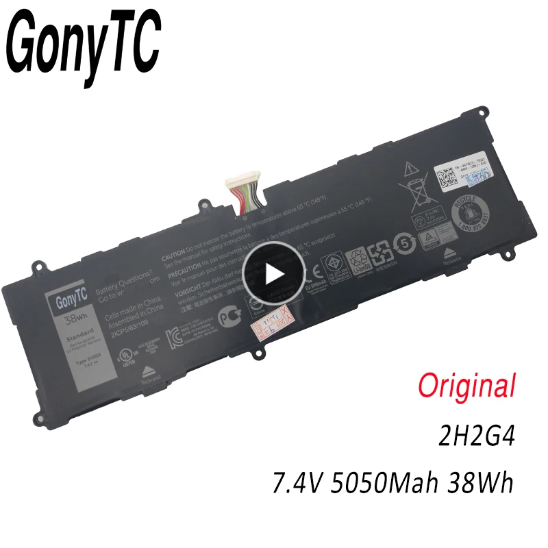 Оригинальный аккумулятор GONYTC 38 Вт/ч 7 4 В 2H2G4 для ноутбука Dell Venue 11 Pro 7140 21CP5/63/105 2217 2548