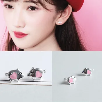 

Cartoon animal pink pig earring cute funny women alloy stud earrings fashion simple jewelry accessories oorbellen voor vrouwen