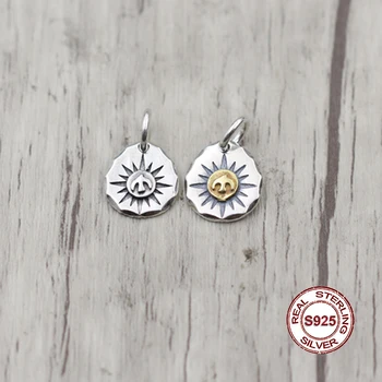 

S925 Sterling Silver Pendant Indian Style Retro Brass Eagle Personality classic feather series Send a gift to love 2018 new hot