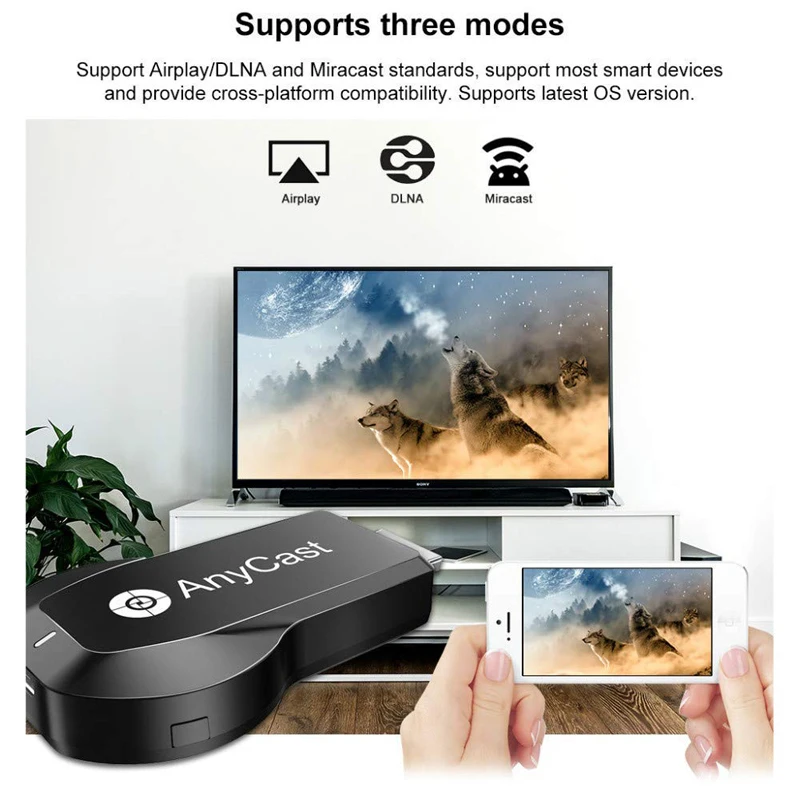 Anycast M100 2,4G/5G 4K Miracast любой литой беспроводной DLNA трансляции записи HDMI tv Stick Wifi Дисплей приемник ключа для IOS Android PC