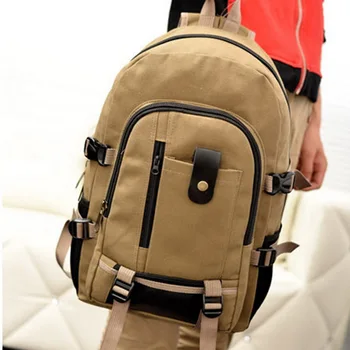 

SHUJIN Leisure Men Backpack Zipper Backpack Casual Fashion Men's Travel Canvas Laptop Backpack