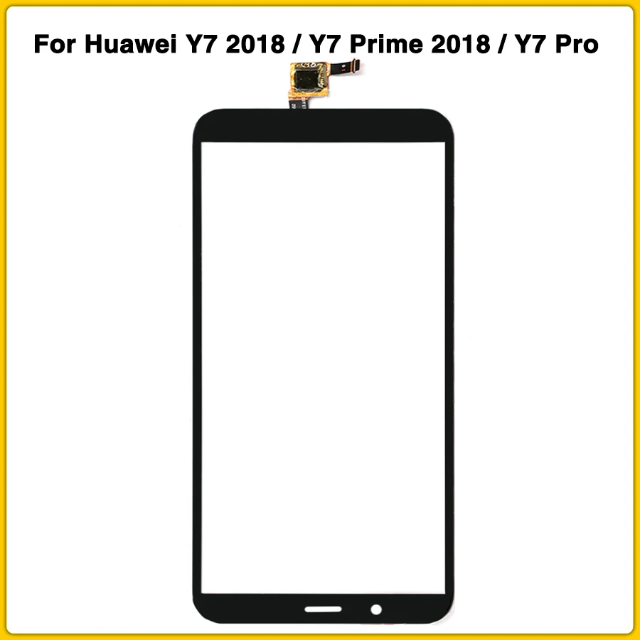 Сенсорный экран для huawei Y7 /Y7 Prime /Y7 Pro, сенсорная панель, дигитайзер, датчик lcd, переднее внешнее стекло