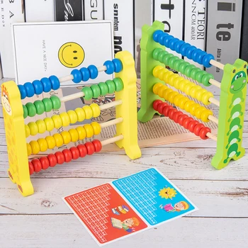 

Cartoon Abacus Learning Educational Toys Montessori Math Educational Counting Frame Wooden Learning Study Toy Gifts