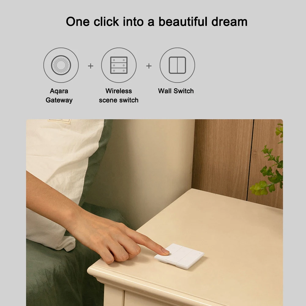 Умный переключатель Xiaomi Aqara oppple Zigbee, светильник, умное управление приложением, беспроводной настенный переключатель, работает с приложением Mijia для Apple Homekit