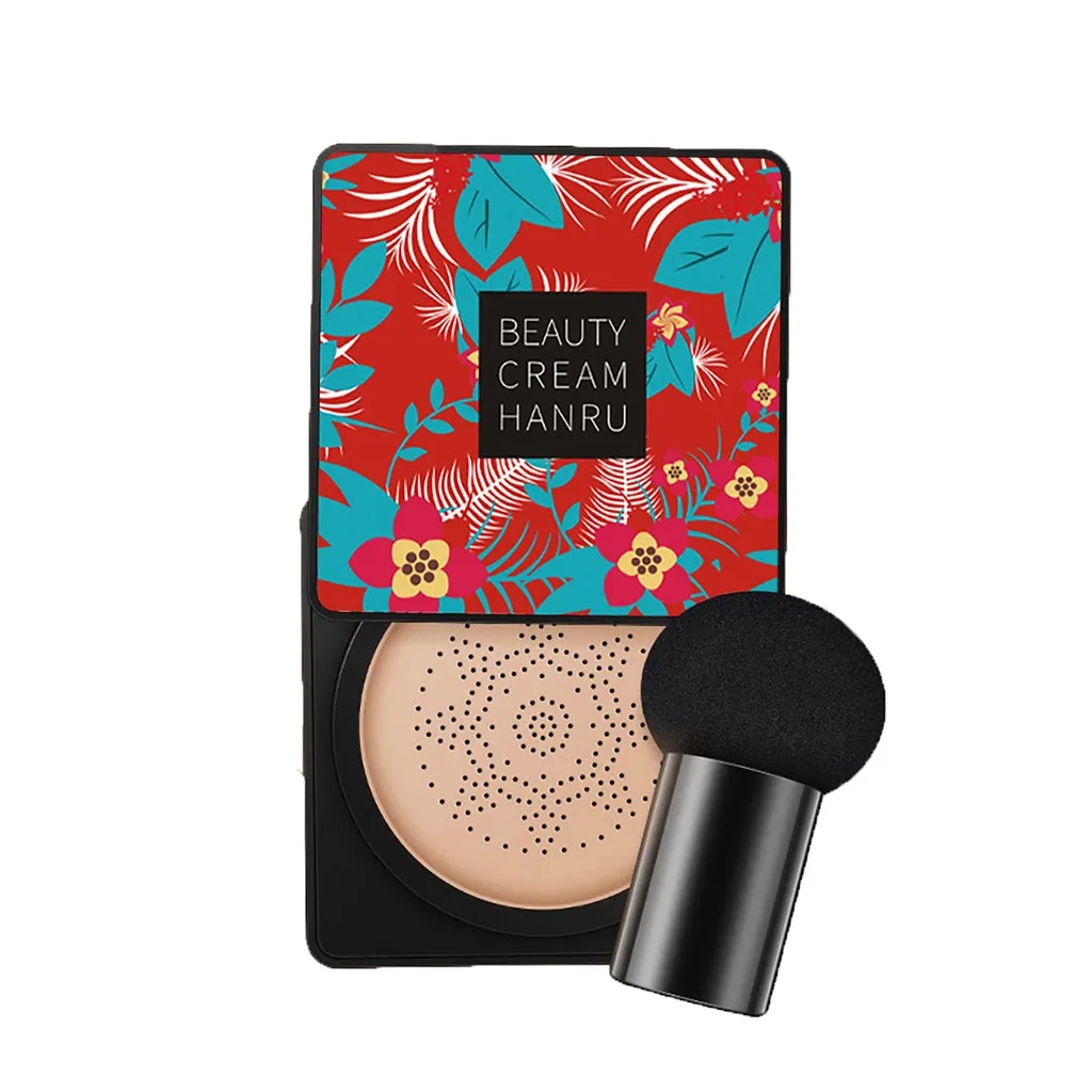 BB Air Cushion Foundation Korean Mushroom Head CC Cream Concealer Whitening Makeup Cosmetic Waterproof Brighten Face Base#ZF