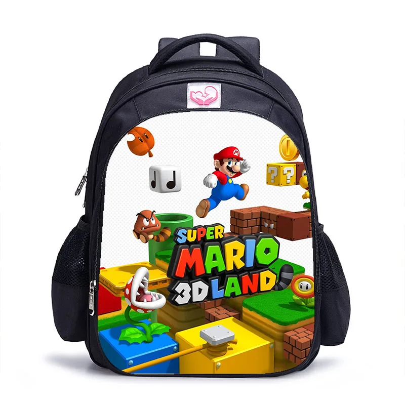 16 дюймов Mario Bros детские школьные сумки ортопедические школьный рюкзак для детей мальчиков и девочек подростков Mochila Infantil сумки с рисунком подарок - Цвет: Mario Bros 16