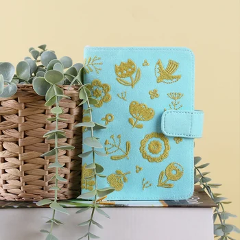 

Kinbor Flower Hand Notebook A6 Hipster Notebook Blue Cloth Notebook Efficiency Book Self-Filling Schedule Notebook