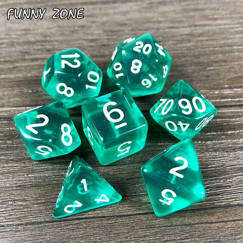 7 шт./компл. прозрачный фотоальбом D4 d6 d8 d10 % d12 d20 для настольных игр ролевых костей