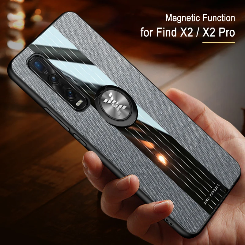 Для OPPO Find X2 Pro Realme XT X50 Чехол автомобильный Магнитный кожаный чехол из ткани для K5 K3