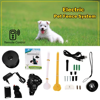 

Electric Pet Dog Fence with Dog Remote Control Sound Control Vibration Small Dog Large Fencing System Training Tool Pet Supplies