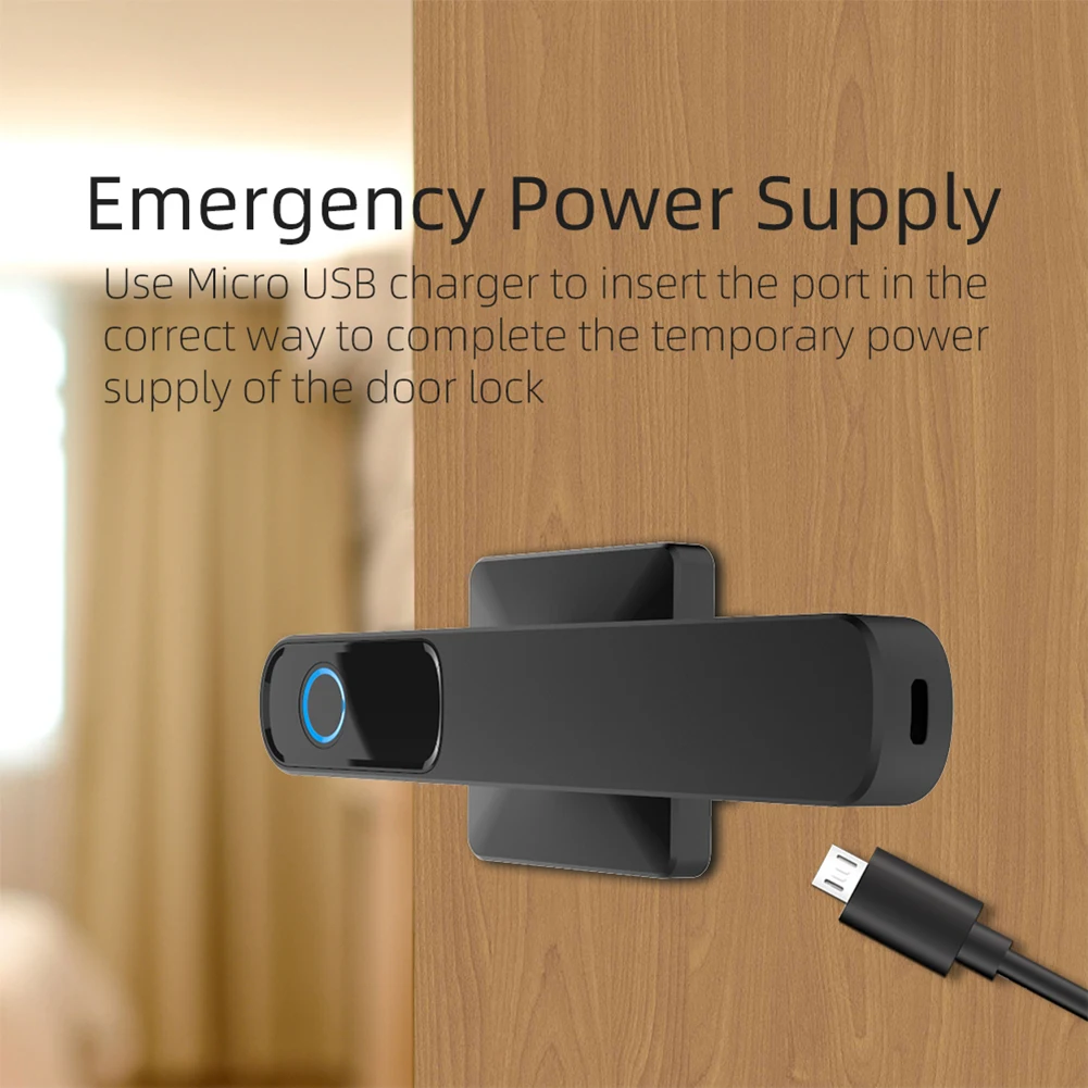 

APP Control Smart Biometric Office Sensitive Bluetooth Enabled Anti Theft Easy Install Home Security Fingerprint Door Lock