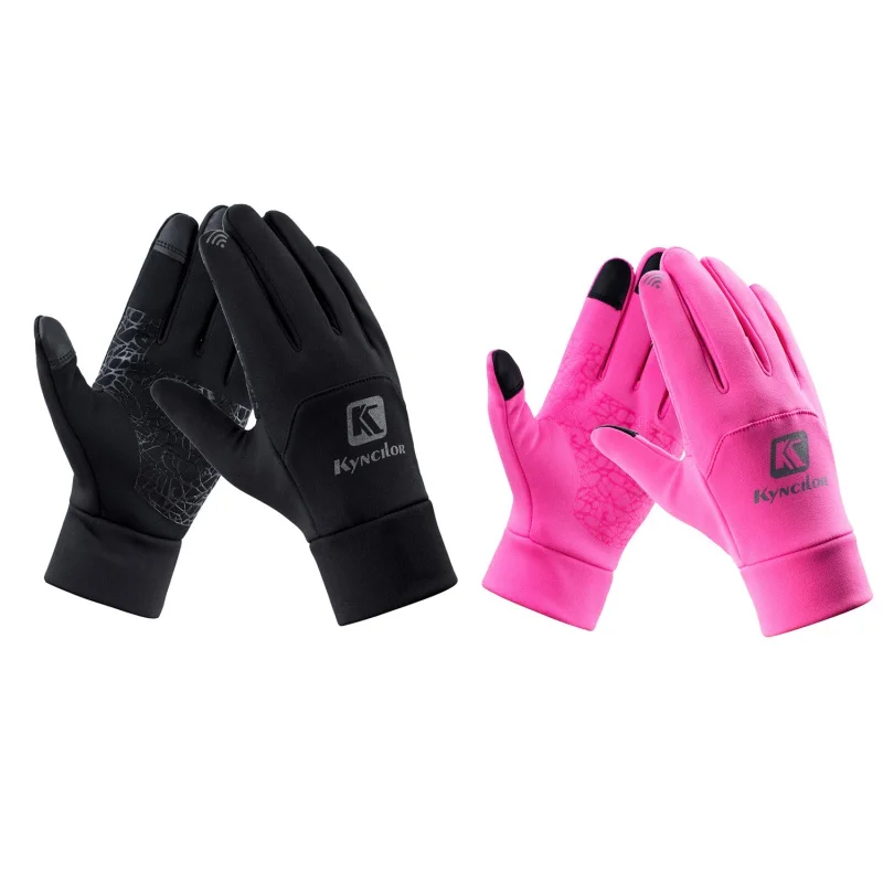 Ветрозащитные флисовые лыжные перчатки, противоскользящие теплые перчатки с сенсорным экраном, мужские и женские перчатки унисекс для спорта на открытом воздухе, езды на велосипеде, сноуборде