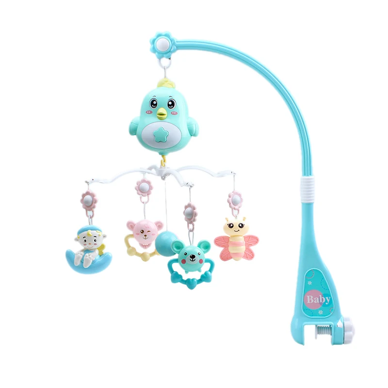 Baby Crib Mobile Crib Rattle Music Box Night Light Rotate Bed Toys Baby Rattles Mobiles Aliexpress