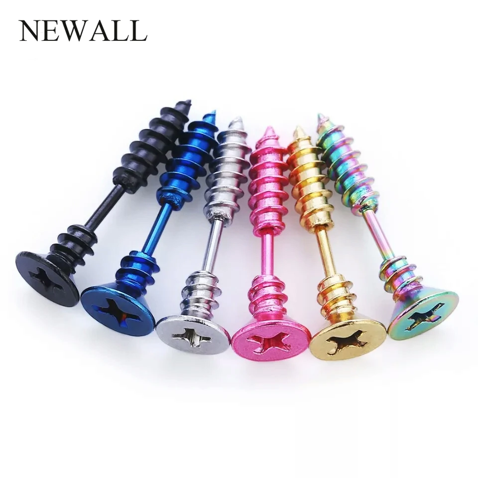 Цветные серьги-гвоздики с шипами, аксессуары bts, модные корейские титановые винтовые серьги, мужские женские серьги, ювелирные изделия для тела