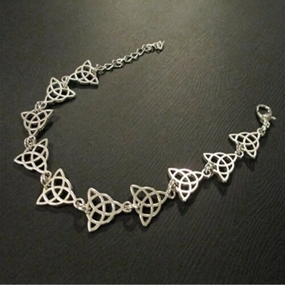 Античный серебряный трикета ирландский кельтский узел браслет языческие узлы ювелирные изделия