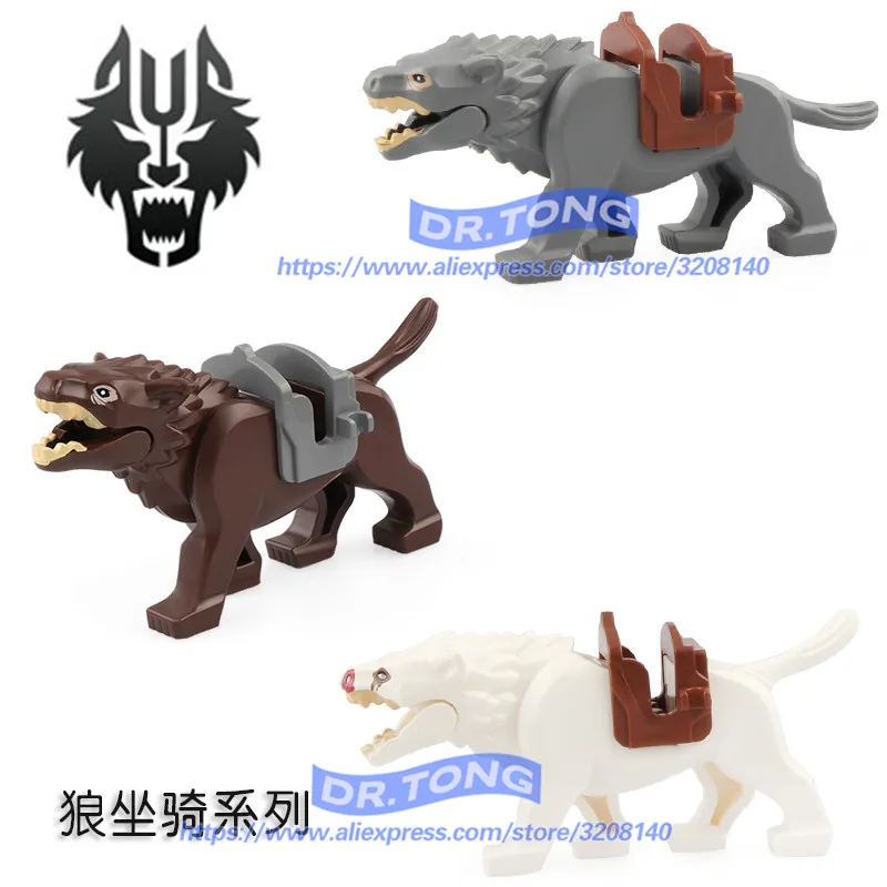 

Single Sale Lord of the Ring Wolf Figures War Horse Wolf Building Blocks Bricks Action Models Figure Toys RZ200 RZ201 RZ202
