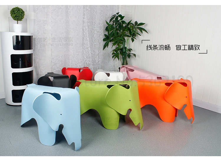 Elephant Children's Chair Kindergarten Cute Nordic Plastic Stool Baby Color Toy Stool Cartoon Animal Stool