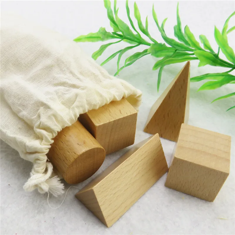 10 Pcs/set Wooden Shapes Geometry Learning Ducation Math Montessori Toys for Children Mystery Bag Cognitive Fun Games|Юный математик| |