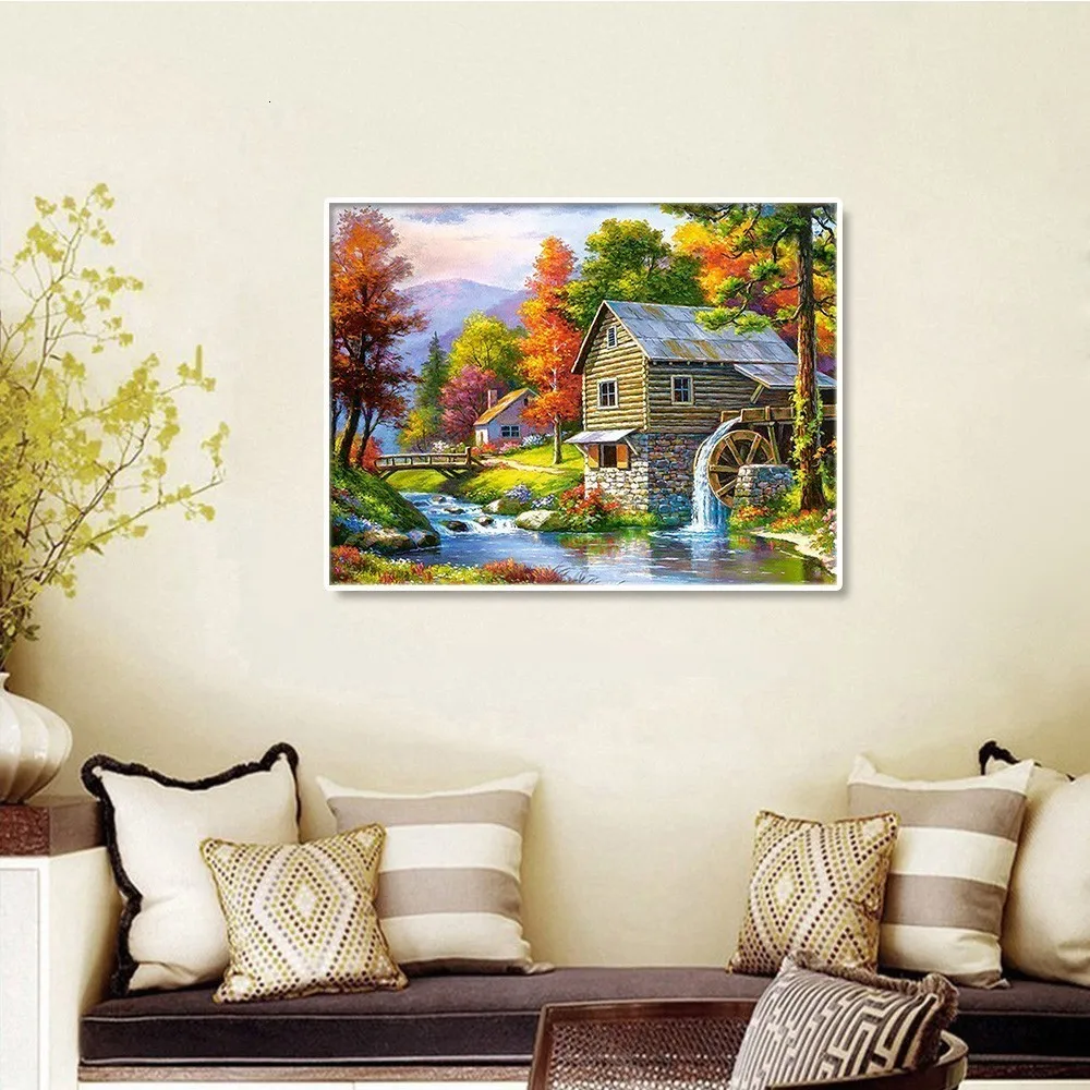 5D DIY Village Landscape Diamond Painting | Diabroidery™