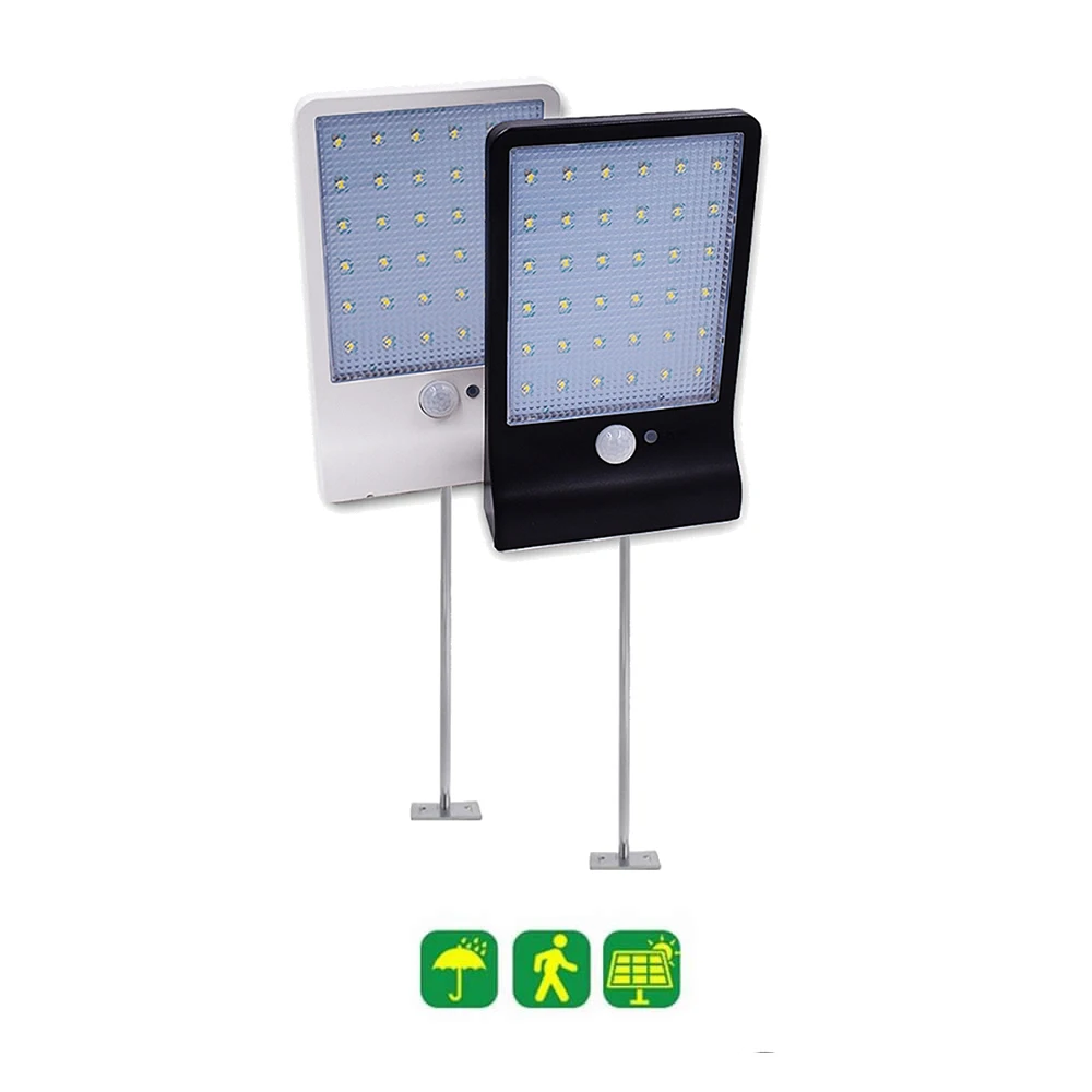 

Metal poles Upgraded 48 leds Solar Light Color Adjustable With Controller Three Modes Waterproof Lamp Lights For Outdoor Garden