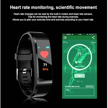 

Multi-language fitness tracker Passometer Sleep Monitor Smart Bracelet 115plus