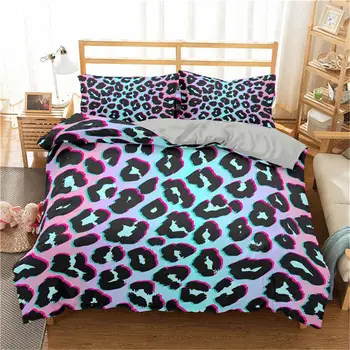 

Boniu Leopard Print Fashion Bedding Set Bedspread And Pillowcase Luxury Duvet Cover Sets Home Textiles