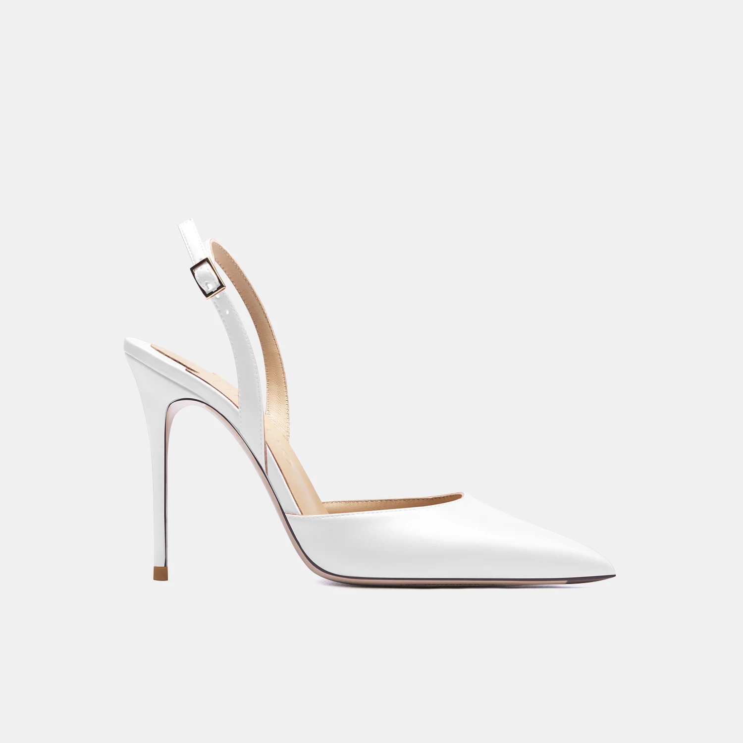 

sexy lady fashion women shoes nude matt leather pointy toe stiletto stripper slingback High heels wedding shoes big size 43