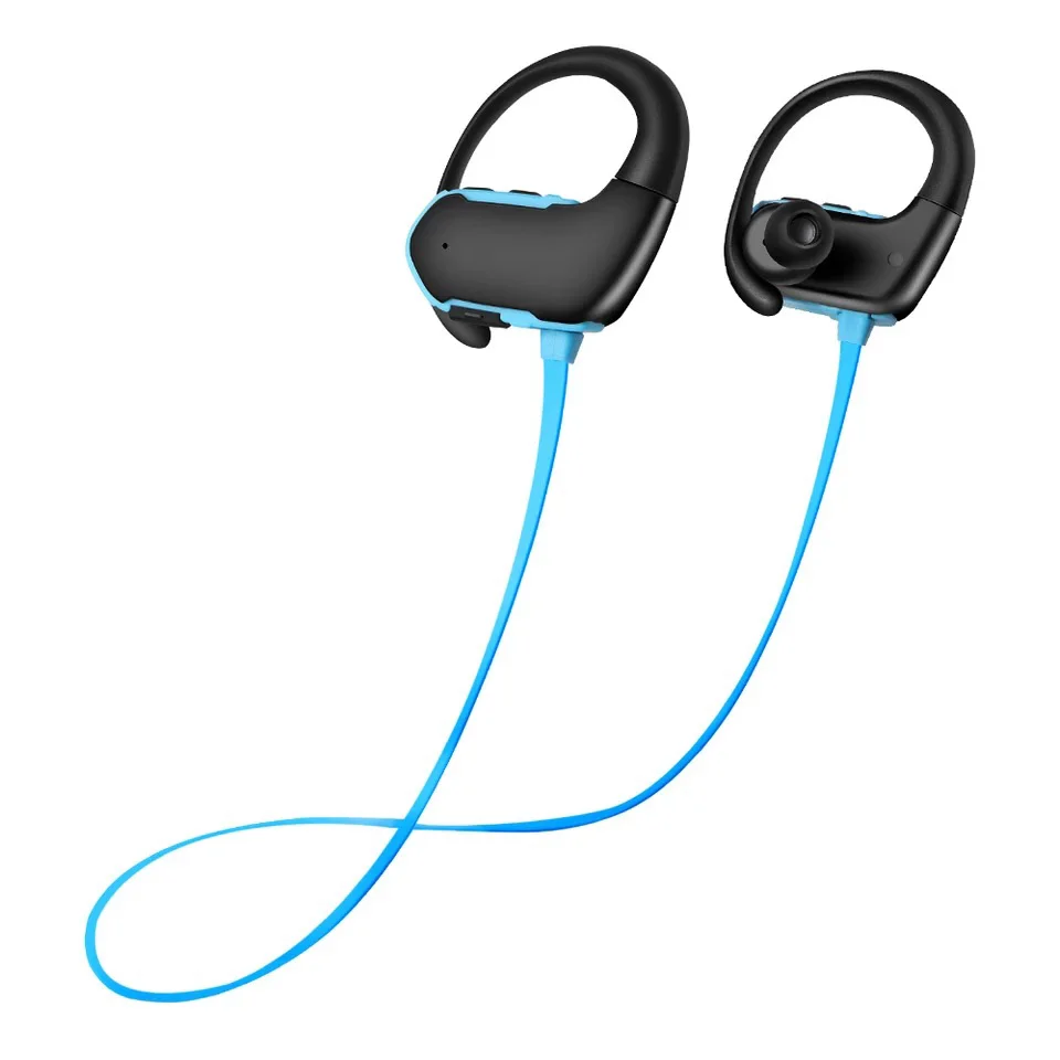 Blue 2 в 1 водонепроницаемый носимых аудио Casques Спортивные Беспроводные Bluetooth MP3 плеер гарнитуры наушники с 8 г карты памяти - Цвет: Blue