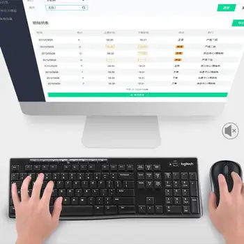 

Logitech MK270 Mouse Keyboard Combo Set 2.4G Wireless Optical Mouse with Eight Shortcuts Long-lasting for Desktop Laptop PC Set