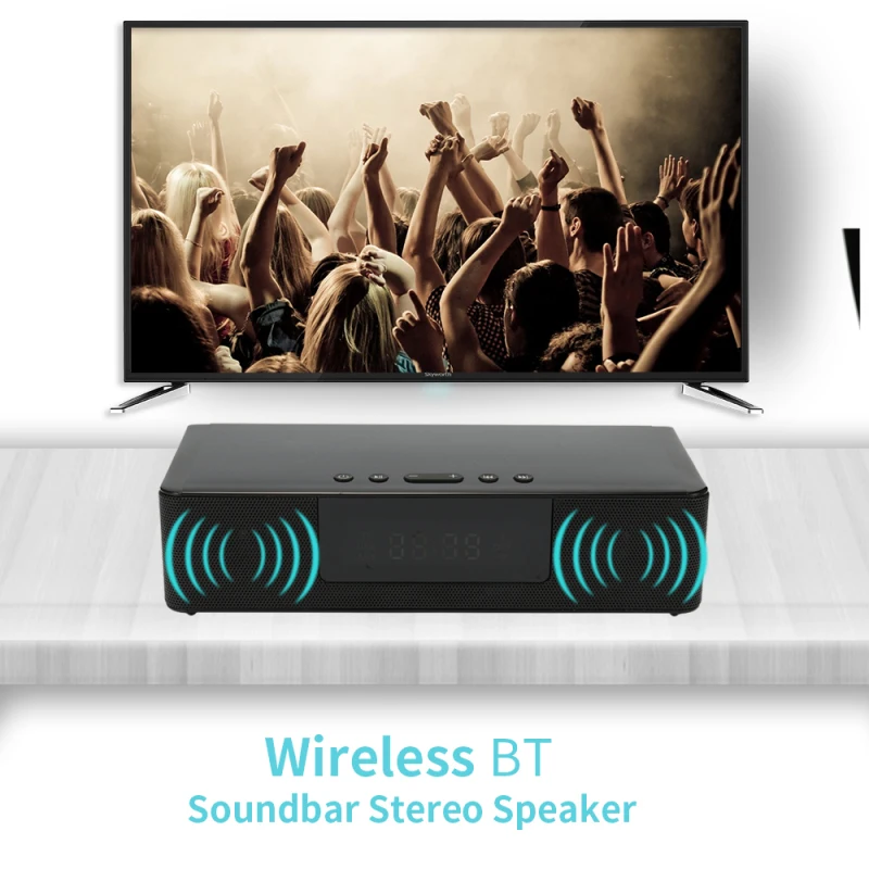 Protable Wireless Bluetooth Soundbar TV Home Theater Speaker Stereo Surround Sound With Remote Control TF card FM For Your Phone