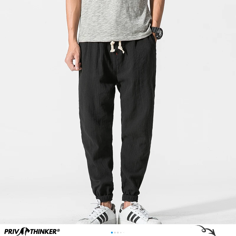 Privathinker di Cotone di Tela casual Pantaloni stile harem Uomini Pantaloni  Uomo Pantaloni di Estate Maschio di Stile Cinese Pantaloni Larghi 2020  Harajuku Vestire - AliExpress Men's Clothing