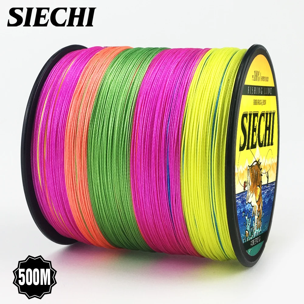 NEW Fishing Line 8 Strands 4 Strands PE Braided 500 Meters Multifilament Fishing Line Rope peche carpe Wire 20-88lb