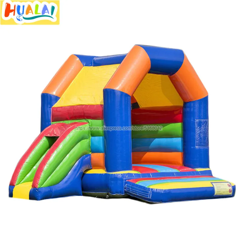 

kids inflatable bouncer castle with slide jumping house combo with air blown toys for birthday party event PVC0.55 4.5X4.5X3.5m