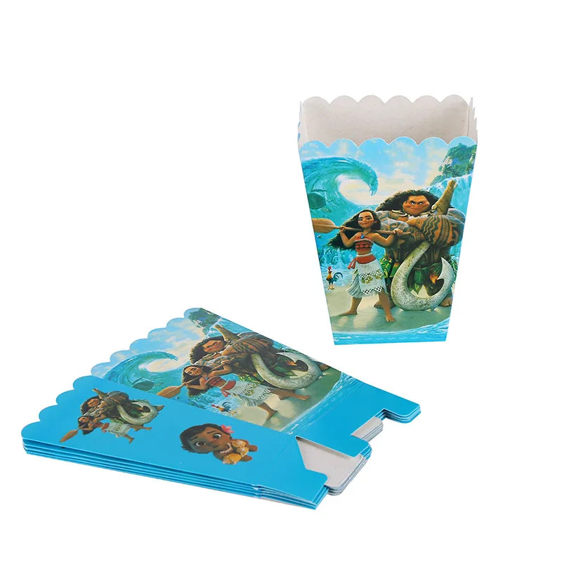 

Moana Theme Cartoon Gift Box Glass Party Tableware Birthday Party Decorations Kids Adult Party Supplies Holiday products