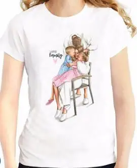 Забавные одинаковые футболки для мамы и дочки одежда для мамы и дочки семейная одежда для мамы, мамы, мамы и ребенка, футболка, платье, одежда, футболки - Цвет: FJJ-B