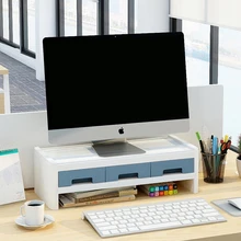 

Multifunction Stackable Monitor Stand Desk Organizer Storage Rack Stationery Holder Computer Screen Riser Office Accessories
