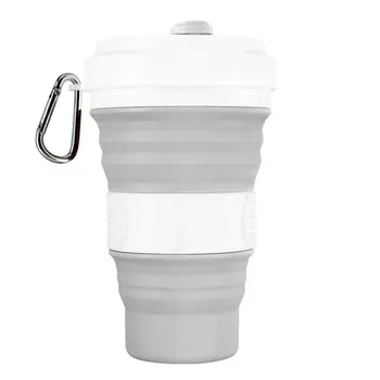 

550Ml Creative Silicone Folding Coffee Cup Silicone Folding Cup Creative Gift Sports Cup Men And Women Water Cup